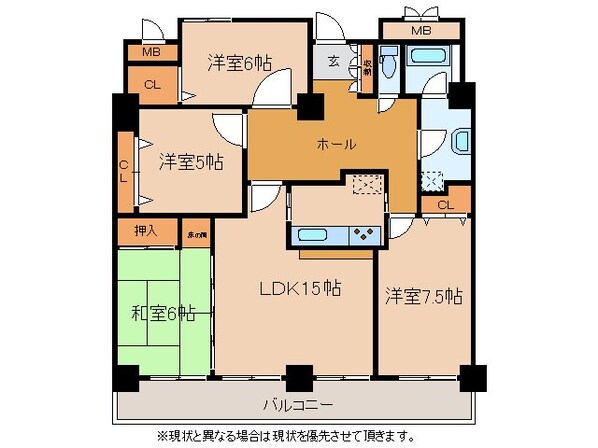 かすみがうらマンションの物件間取画像